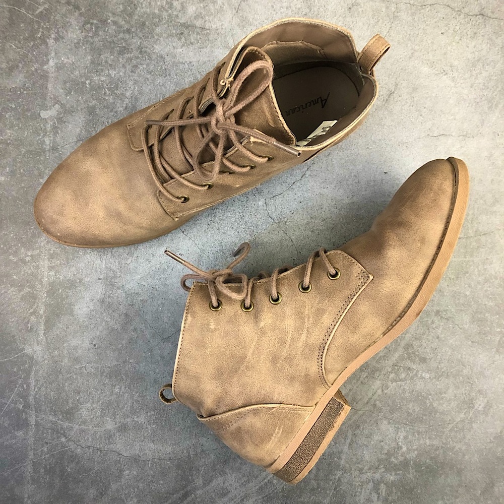 American Eagle Lace Up Ankle Booties